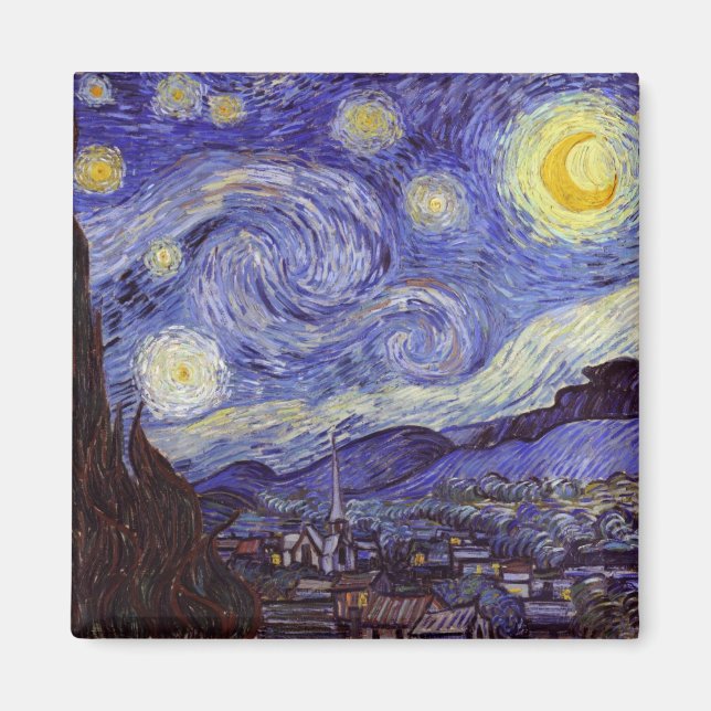 Vincent Van Gogh Starry Night Vintag Kunstkunst Magnet (Vorne)