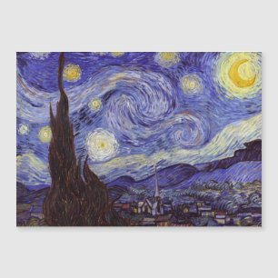 Vincent Van Gogh Starry Night Vintag Kunstkunst Magnetkarte