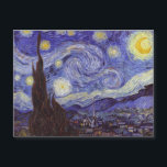 Vincent Van Gogh Starry Night Vintag Kunstkunst Magnetkarte<br><div class="desc">Vincent van Gogh Starry Night Fine Art Painting Starry Night ist ein Gemälde des niederländischen post-impressionistischen Künstlers Vincent van Gogh. Der blaue Nachthimmel ist voll von wirbelnden Wolken, Sternen und einem hellen Halbmond. Die Sternennacht ist die einzige Nacht in der Serie von Ausblicken aus seinem Schlafzimmerfenster. Bewegung: Post-Impressionismus. Schöne, kunstvoll...</div>