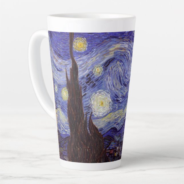 Vincent Van Gogh Starry Night Vintag Kunstkunst Milchtasse (Linke Ecke)