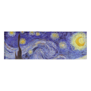 Vincent Van Gogh Starry Night Vintag Kunstkunst Namenschild