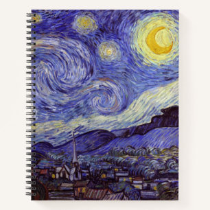 Vincent Van Gogh Starry Night Vintag Kunstkunst Notizbuch