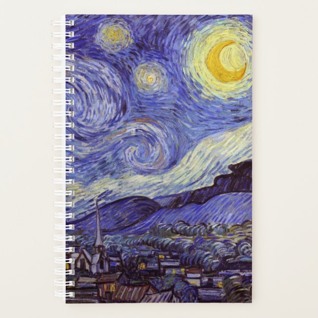 Vincent Van Gogh Starry Night Vintag Kunstkunst Planer (Vorderseite)