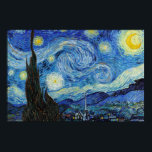 Vincent Van Gogh Starry Night Vintag Kunstkunst Poster<br><div class="desc">Vincent Van Gogh Starry Night Vintag Fine Art Poster</div>