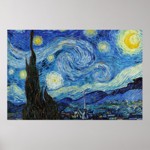Vincent Van Gogh Starry Night Vintag Kunstkunst Poster