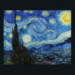 Vincent Van Gogh Starry Night Vintag Kunstkunst Poster<br><div class="desc">Vincent Van Gogh Starry Night Vintag Fine Art Poster</div>