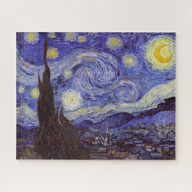 Vincent Van Gogh Starry Night Vintag Kunstkunst Puzzle (Horizontal)