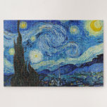 Vincent Van Gogh Starry Night Vintag Kunstkunst Puzzle<br><div class="desc">Vincent Van Gogh Starry Night Vintag Fine Art Jigsaw Puzzle.</div>