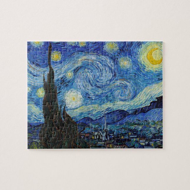Vincent Van Gogh Starry Night Vintag Kunstkunst Puzzle (Horizontal)