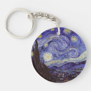 Vincent Van Gogh Starry Night Vintag Kunstkunst Schlüsselanhänger