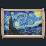 Vincent Van Gogh Starry Night Vintag Kunstkunst Serviertablett<br><div class="desc">Vincent Van Gogh Starry Night Vintag Fine Art Serviertablett</div>