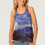 Vincent Van Gogh Starry Night Vintag Kunstkunst Tanktop<br><div class="desc">Vincent van Gogh Starry Night Fine Art Painting Starry Night ist ein Gemälde des niederländischen post-impressionistischen Künstlers Vincent van Gogh. Der blaue Nachthimmel ist voll von wirbelnden Wolken, Sternen und einem hellen Halbmond. Die Sternennacht ist die einzige Nacht in der Serie von Ausblicken aus seinem Schlafzimmerfenster. Bewegung: Post-Impressionismus. Schöne, kunstvoll...</div>