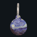 Vincent Van Gogh Starry Night Vintag Kunstkunst Tiernamensmarke<br><div class="desc">Vincent van Gogh Starry Night Fine Art Painting Starry Night ist ein Gemälde des niederländischen post-impressionistischen Künstlers Vincent van Gogh. Der blaue Nachthimmel ist voll von wirbelnden Wolken, Sternen und einem hellen Halbmond. Die Sternennacht ist die einzige Nacht in der Serie von Ausblicken aus seinem Schlafzimmerfenster. Bewegung: Post-Impressionismus. Schöne, kunstvoll...</div>