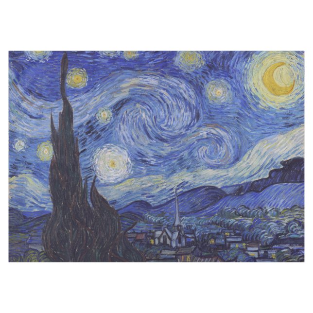 Vincent Van Gogh Starry Night Vintag Kunstkunst Tischdecke (Vorderseite (Horizontal))