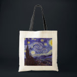 Vincent Van Gogh Starry Night Vintag Kunstkunst Tragetasche<br><div class="desc">Vincent van Gogh Starry Night Fine Art Painting Starry Night ist ein Gemälde des niederländischen post-impressionistischen Künstlers Vincent van Gogh. Der blaue Nachthimmel ist voll von wirbelnden Wolken, Sternen und einem hellen Halbmond. Die Sternennacht ist die einzige Nacht in der Serie von Ausblicken aus seinem Schlafzimmerfenster. Bewegung: Post-Impressionismus. Schöne, kunstvoll...</div>