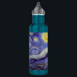 Vincent Van Gogh Starry Night Vintag Kunstkunst Trinkflasche<br><div class="desc">Vincent van Gogh Starry Night Fine Art Painting Starry Night ist ein Gemälde des niederländischen post-impressionistischen Künstlers Vincent van Gogh. Der blaue Nachthimmel ist voll von wirbelnden Wolken, Sternen und einem hellen Halbmond. Die Sternennacht ist die einzige Nacht in der Serie von Ausblicken aus seinem Schlafzimmerfenster. Bewegung: Post-Impressionismus. Schöne, kunstvoll...</div>