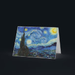 Vincent Van Gogh Starry Night Vintage Art Notecard Karte<br><div class="desc">Vincent Van Gogh Starry Night Vintage Fine Art Notecard</div>