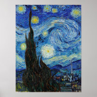 Vincent Van Gogh Starry Night Vintage Fine Art