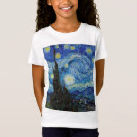 Vincent Van Gogh Starry Night Vintage Kunstgeschic<br><div class="desc">Vincent Van Gogh Starry Night Vintag Fine Art T - Shirt</div>