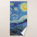 Vincent Van Gogh Starry Night Vintage Kunstgeschic Badehandtuch<br><div class="desc">Vincent Van Gogh Starry Night Vintag Fine Art Badetuch</div>
