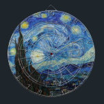 Vincent Van Gogh Starry Night Vintage Kunstgeschic Dartscheibe<br><div class="desc">Vincent Van Gogh Starry Night Vintag Fine Art Dart Club</div>