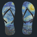 Vincent Van Gogh Starry Night Vintage Kunstgeschic Flip Flops<br><div class="desc">Vincent Van Gogh Starry Night Vintag Fine Art Flip Flops</div>