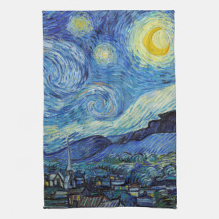 Vincent Van Gogh Starry Night Vintage Kunstgeschic Geschirrtuch