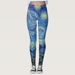 Vincent Van Gogh Starry Night Vintage Kunstgeschic Leggings