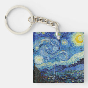 Vincent Van Gogh Starry Night Vintage Kunstgeschic Schlüsselanhänger