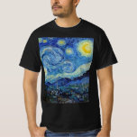 Vincent Van Gogh Starry Night Vintage Kunstgeschic T-Shirt<br><div class="desc">Vincent Van Gogh Starry Night Vintag Fine Art T - Shirt</div>