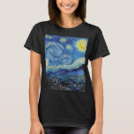 Vincent Van Gogh Starry Night Vintage Kunstgeschic T-Shirt<br><div class="desc">Vincent Van Gogh Starry Night Vintage Kunstkunst T - Shirt</div>