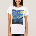 Vincent Van Gogh Starry Night Vintage Kunstgeschic T-Shirt<br><div class="desc">Vincent Van Gogh Starry Night Vintage Kunstkunst T - Shirt</div>