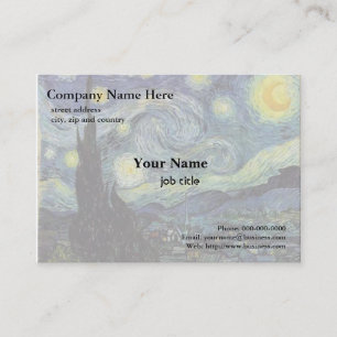 Vincent van Gogh, Starry Night Visitenkarte