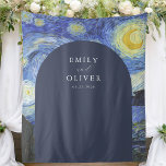 Vincent Van Gogh Starry Night Wedding Background Wandteppich<br><div class="desc">Vincent Van Gogh Starry Night Wedding Foto Hintergrund</div>