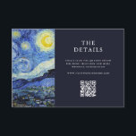 Vincent Van Gogh Starry Night Wedding Begleitkarte<br><div class="desc">Erstellen Sie Ihre eigenen personalisierten Hochzeitskarten mit Vincent Van Gogh Starry Night Painting.</div>