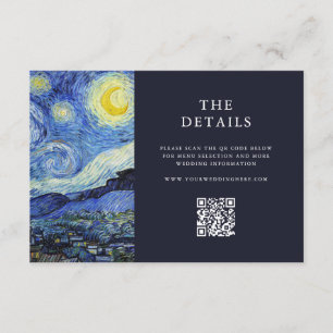 Vincent Van Gogh Starry Night Wedding Begleitkarte