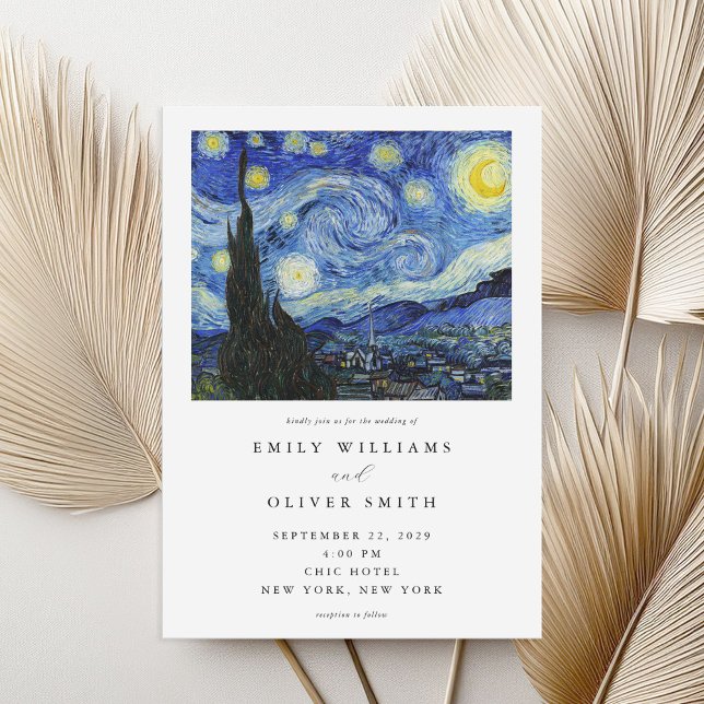 Vincent Van Gogh Starry Night Wedding Einladung (Von Creator hochgeladen)