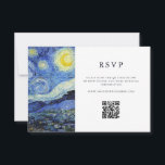 Vincent Van Gogh Starry Night Wedding RSVP Karte<br><div class="desc">Erstellen Sie Ihre eigenen personalisierten Hochzeitskarten mit Vincent Van Gogh Starry Night Painting.</div>