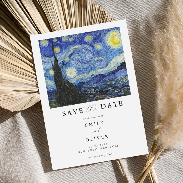 Vincent Van Gogh Starry Night Wedding Save The Date (Von Creator hochgeladen)