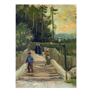 Vincent van Gogh - Steiler Weg in Montmartre Fotodruck