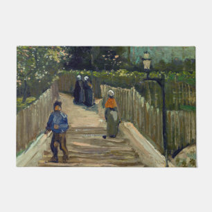 Vincent van Gogh - Steiler Weg in Montmartre Fußmatte
