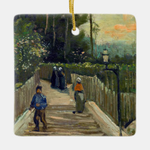 Vincent van Gogh - Steiler Weg in Montmartre Keramikornament
