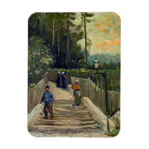 Vincent van Gogh - Steiler Weg in Montmartre Magnet