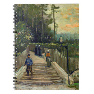 Vincent van Gogh - Steiler Weg in Montmartre Notizblock