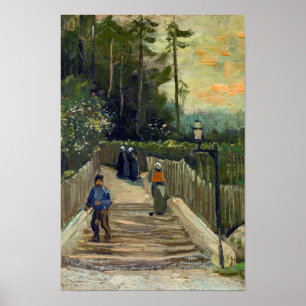 Vincent van Gogh - Steiler Weg in Montmartre Poster