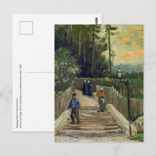 Vincent van Gogh - Steiler Weg in Montmartre Postkarte
