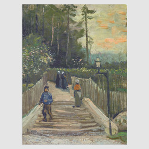 Vincent van Gogh - Steiler Weg in Montmartre Seidenpapier