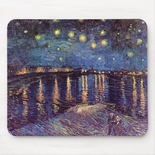 Vincent van Gogh - sternenklare Nacht auf Rhône Mousepad (Vorne)