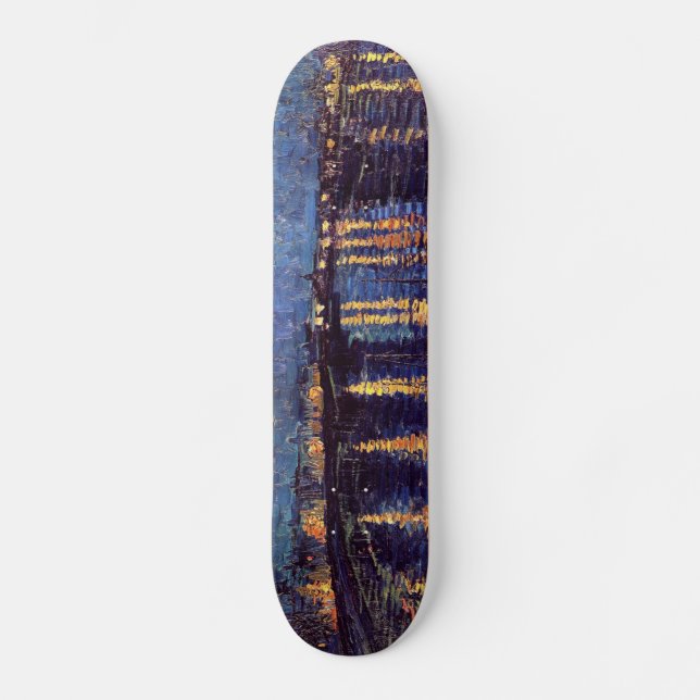 Vincent van Gogh - sternenklare Nacht auf Rhône Skateboard (Vorderseite)