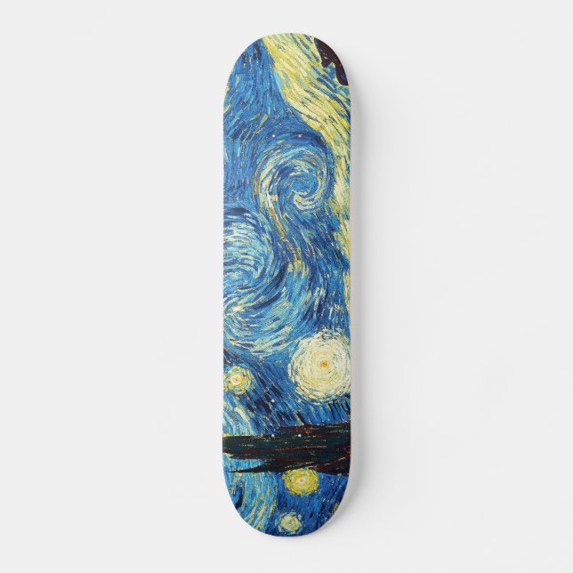 Vincent van Gogh - sternenklare Nacht Skateboard (Vorderseite)